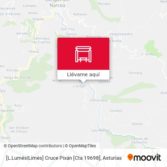 Mapa [L.Lumés|Limés]  Cruce Pixán [Cta 19698]