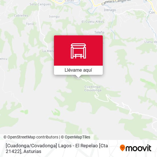 Mapa [Cuadonga / Covadonga]  Lagos - El Repelao [Cta 21422]