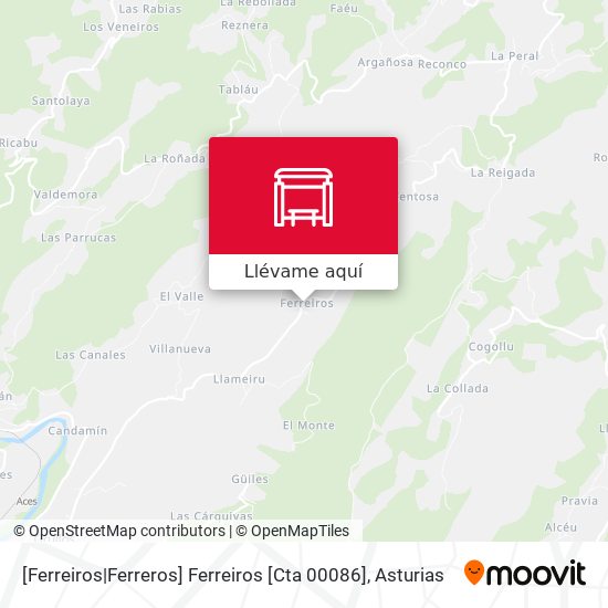 Mapa [Ferreiros|Ferreros]  Ferreiros [Cta 00086]