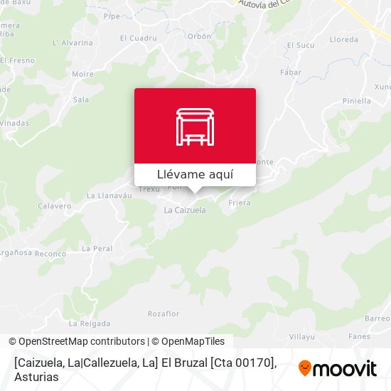 Mapa [Caizuela, La|Callezuela, La]  El Bruzal [Cta 00170]