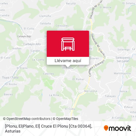 Mapa [Plonu, El|Plano, El]  Cruce El Plonu [Cta 00364]