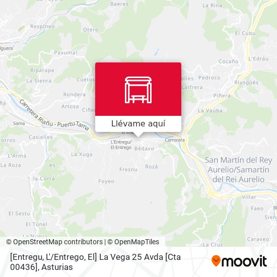 Mapa [Entregu, L' / Entrego, El]  La Vega 25 Avda [Cta 00436]