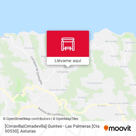 Mapa [Cimavilla|Cimadevilla]  Quintes - Las Palmeras [Cta 00530]