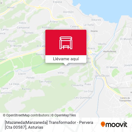 Mapa [Mazaneda|Manzaneda]  Transformador - Pervera [Cta 00587]