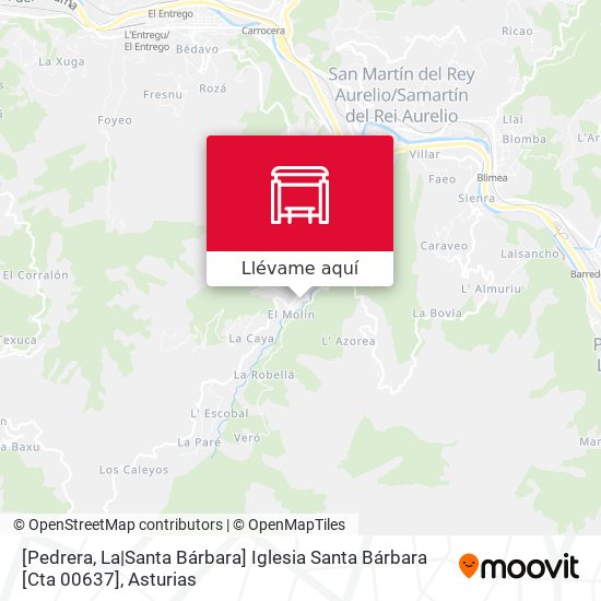 Mapa [Pedrera, La|Santa Bárbara]  Iglesia Santa Bárbara [Cta 00637]