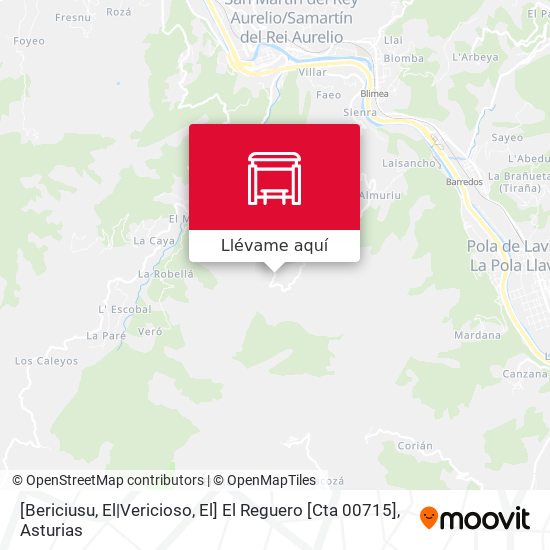 Mapa [Bericiusu, El|Vericioso, El]  El Reguero [Cta 00715]