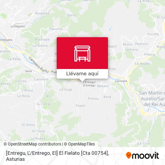 Mapa [Entregu, L' / Entrego, El]  El Fielato [Cta 00754]