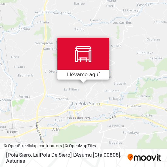 Mapa [Pola Siero, La|Pola De Siero]  L'Asumu [Cta 00808]