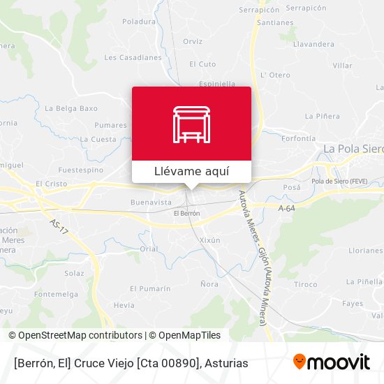 Mapa [Berrón, El]  Cruce Viejo [Cta 00890]