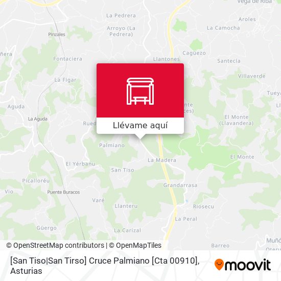 Mapa [San Tiso|San Tirso]  Cruce Palmiano [Cta 00910]