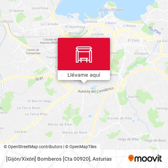 Mapa [Gijón / Xixón]  Bomberos [Cta 00920]
