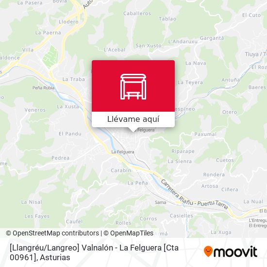 Mapa [Llangréu / Langreo]  Valnalón - La Felguera [Cta 00961]