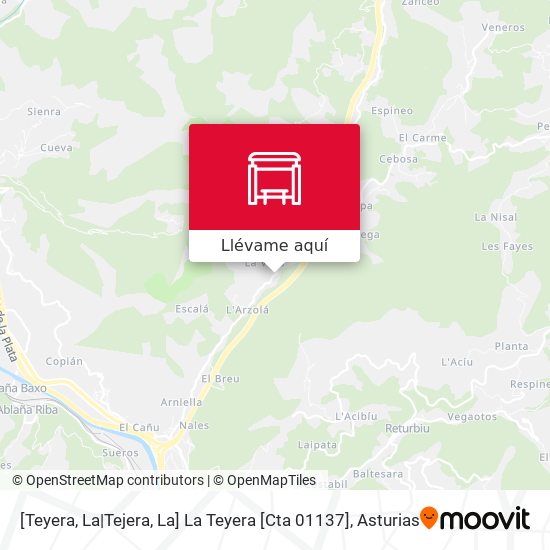Mapa [Teyera, La|Tejera, La]  La Teyera [Cta 01137]