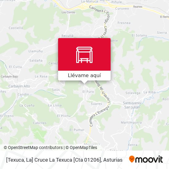 Mapa [Texuca, La]  Cruce La Texuca [Cta 01206]