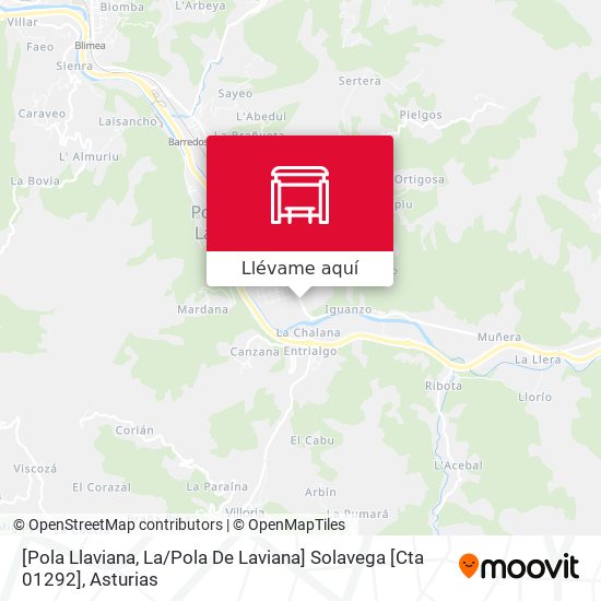 Mapa [Pola Llaviana, La / Pola De Laviana]  Solavega [Cta 01292]