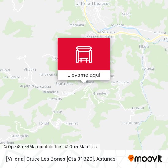 Mapa [Villoria]  Cruce Les Bories [Cta 01320]