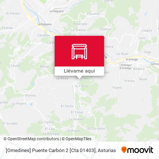 Mapa [Omedines]  Puente Carbón 2 [Cta 01403]