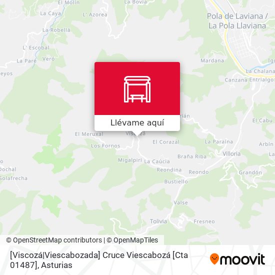 Mapa [Viscozá|Viescabozada]  Cruce Viescabozá [Cta 01487]