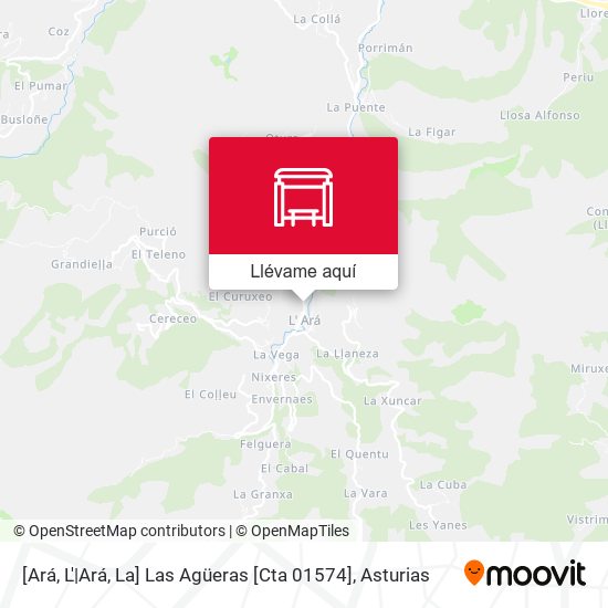 Mapa [Ará, L'|Ará, La]  Las Agüeras [Cta 01574]