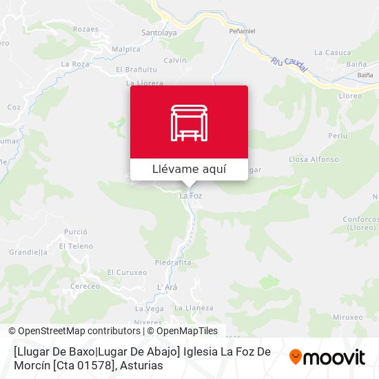 Mapa [Llugar De Baxo|Lugar De Abajo]  Iglesia La Foz De Morcín [Cta 01578]