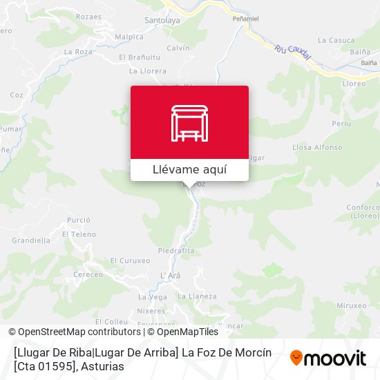 Mapa [Llugar De Riba|Lugar De Arriba]  La Foz De Morcín [Cta 01595]