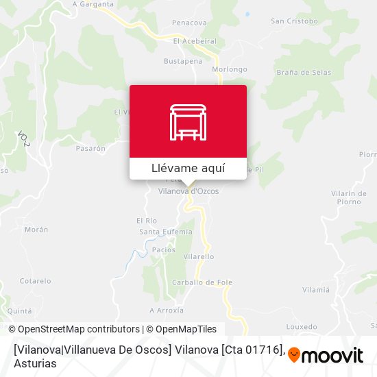 Mapa [Vilanova|Villanueva De Oscos]  Vilanova [Cta 01716]