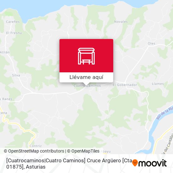 Mapa [Cuatrocaminos|Cuatro Caminos]  Cruce Argüero [Cta 01875]