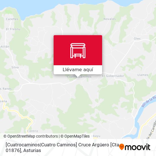 Mapa [Cuatrocaminos|Cuatro Caminos]  Cruce Argüero [Cta 01876]