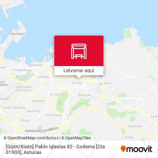 Mapa [Gijón / Xixón]  Pablo Iglesias 82 - Codema [Cta 01903]