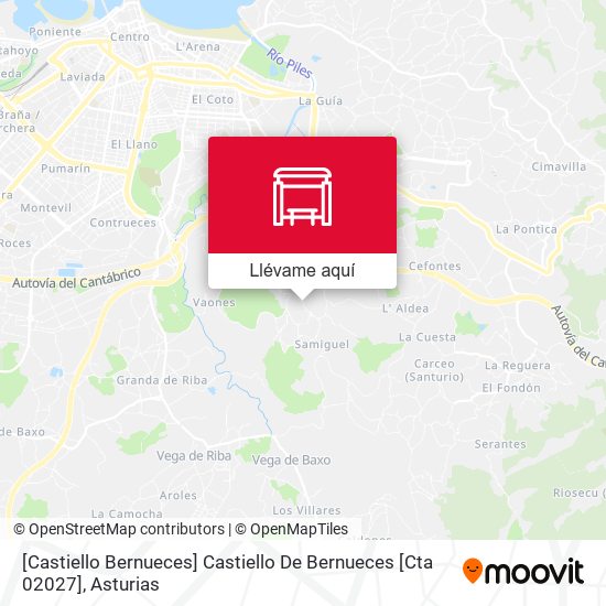 Mapa [Castiello Bernueces]  Castiello De Bernueces [Cta 02027]