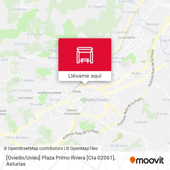 Mapa [Oviedo / Uviéu]  Plaza Primo Rivera [Cta 02061]