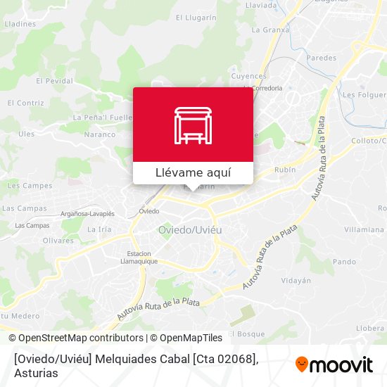 Mapa [Oviedo / Uviéu]  Melquiades Cabal [Cta 02068]