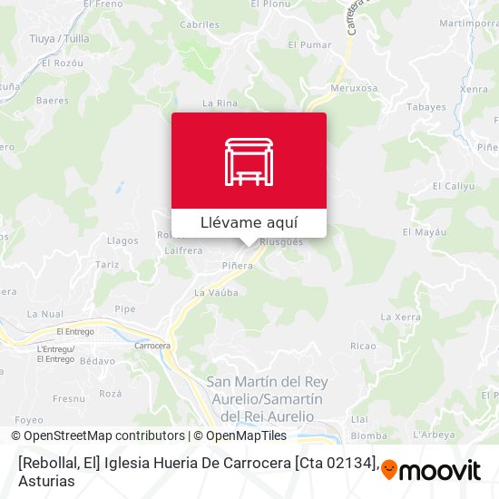 Mapa [Rebollal, El]  Iglesia Hueria De Carrocera [Cta 02134]