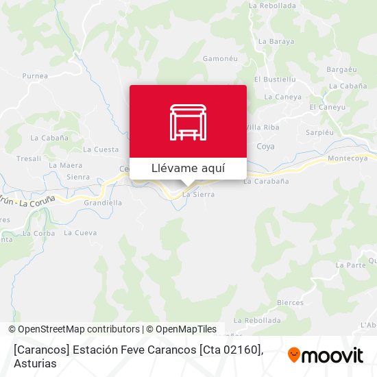 Mapa [Carancos]  Estación Feve Carancos [Cta 02160]