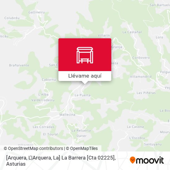 Mapa [Arquera, L'|Arquera, La]  La Barrera [Cta 02225]