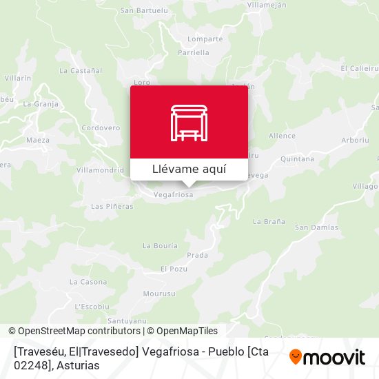 Mapa [Traveséu, El|Travesedo]  Vegafriosa - Pueblo [Cta 02248]