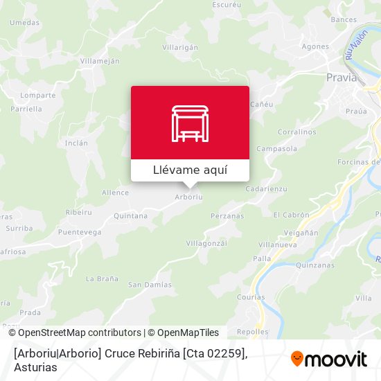 Mapa [Arboriu|Arborio]  Cruce Rebiriña [Cta 02259]