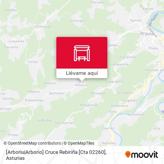 Mapa [Arboriu|Arborio]  Cruce Rebiriña [Cta 02260]