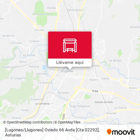 Mapa [Lugones / Llugones]  Oviedo 66 Avda [Cta 02292]