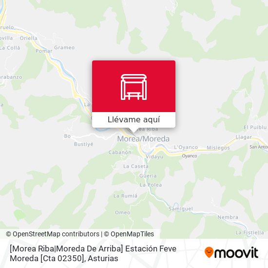 Mapa [Morea Riba|Moreda De Arriba]  Estación Feve Moreda [Cta 02350]
