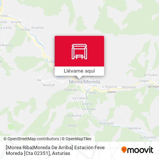 Mapa [Morea Riba|Moreda De Arriba]  Estación Feve Moreda [Cta 02351]