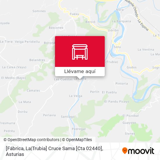 Mapa [Fábrica, La|Trubia]  Cruce Sama [Cta 02440]