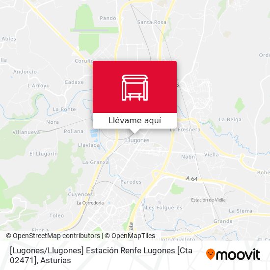 Mapa [Lugones / Llugones]  Estación Renfe Lugones [Cta 02471]