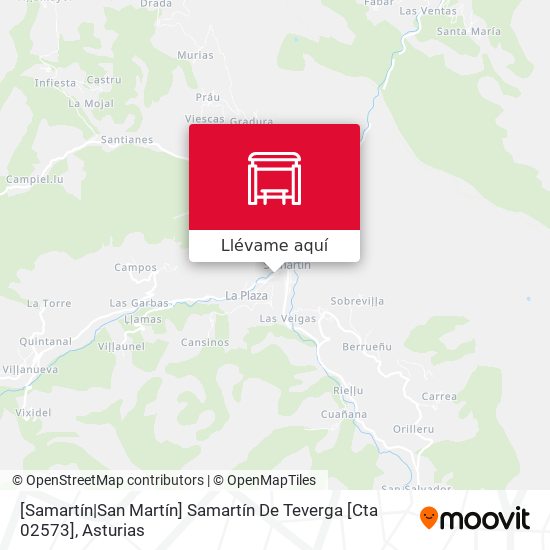 Mapa [Samartín|San Martín]  Samartín De Teverga [Cta 02573]