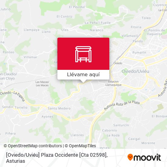 Mapa [Oviedo / Uviéu]  Plaza Occidente [Cta 02598]