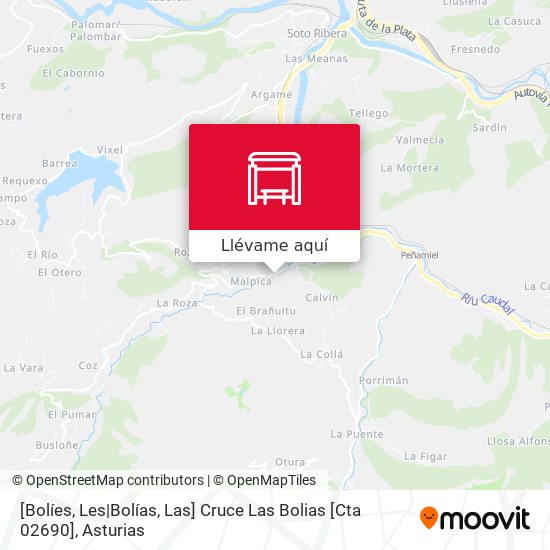 Mapa [Bolíes, Les|Bolías, Las]  Cruce Las Bolias [Cta 02690]
