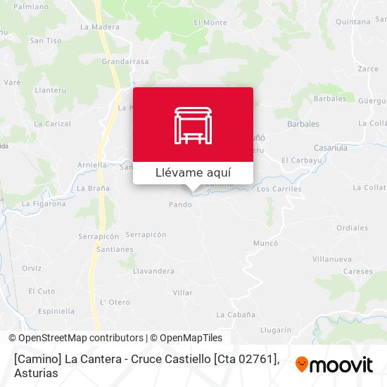 Mapa [Camino]  La Cantera - Cruce Castiello [Cta 02761]