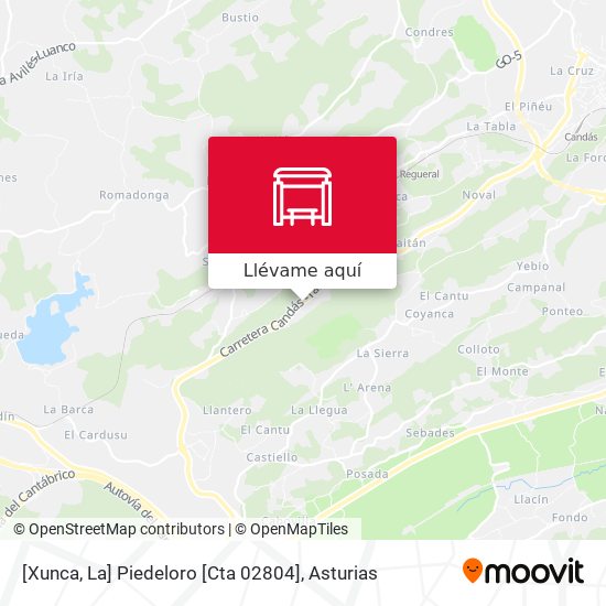 Mapa [Xunca, La]  Piedeloro [Cta 02804]