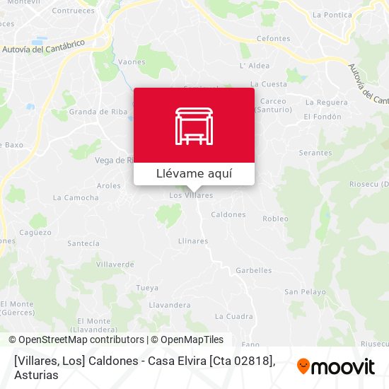 Mapa [Villares, Los]  Caldones - Casa Elvira [Cta 02818]