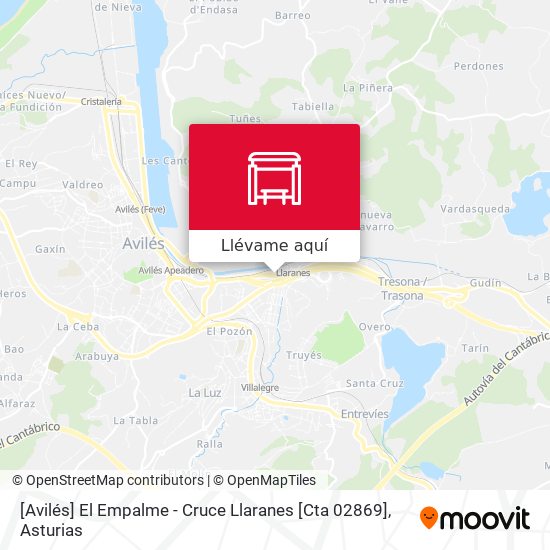 Mapa [Avilés]  El Empalme - Cruce Llaranes [Cta 02869]
